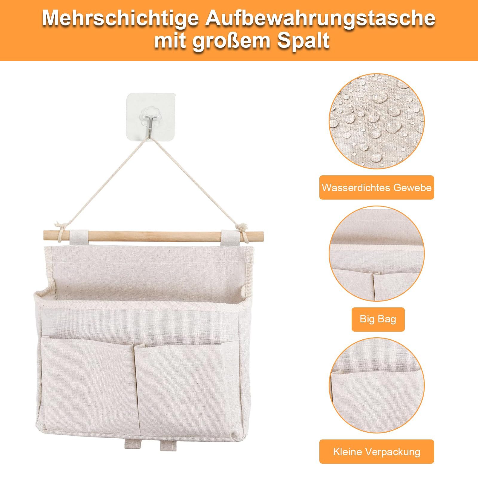 RWEUOQ Hängeaufbewahrung 3er-Set Hängetaschen Hängetaschen-Organizer Wandmo günstig online kaufen