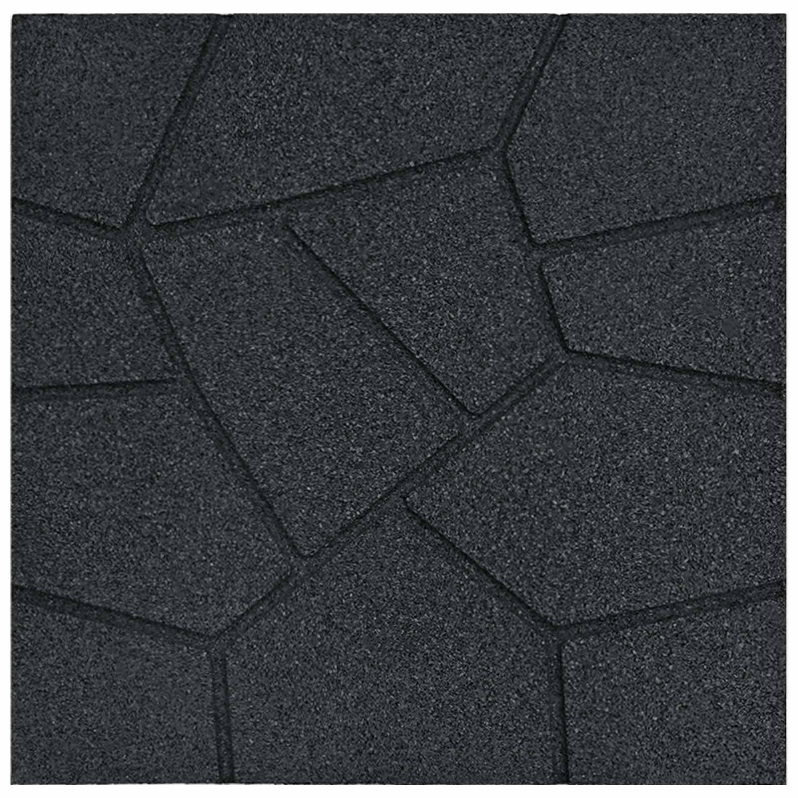 vidaXL Trittsteine Gehwegstein 6 Stk. Schwarz 40,5 x 40,5 x 2 cm Gummi, 40.5x40.5 cm, 6-St. – Bild 5 von 5