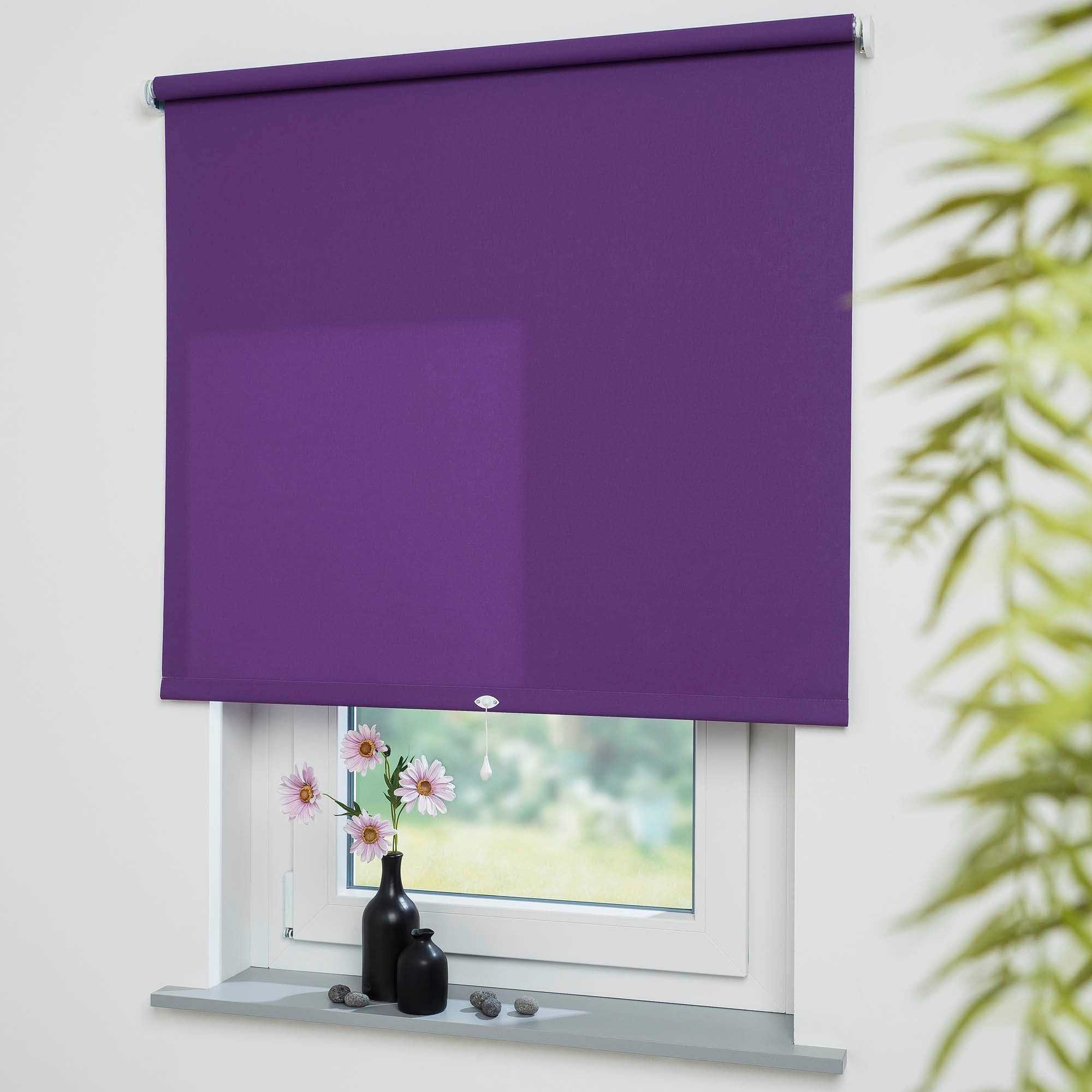 Liedeco Springrollo »Uni«, Lichtschutz, mit Bohren, freihängend, Rollowelle günstig online kaufen