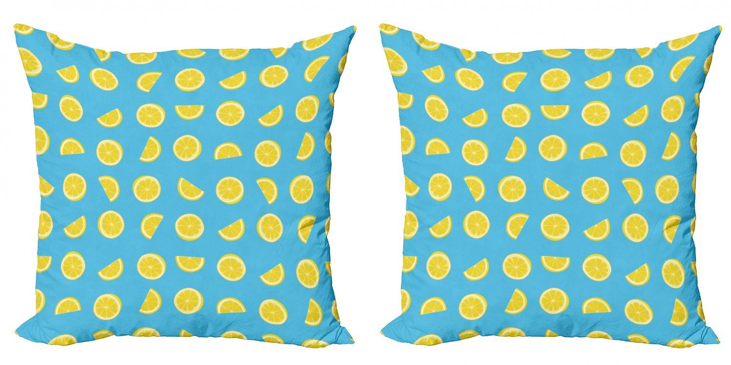 Sommer Accent Stück), Modern Doppelseitiger Kissenbezüge Scheiben Zitrone Abakuhaus (2 Sonne Digitaldruck,