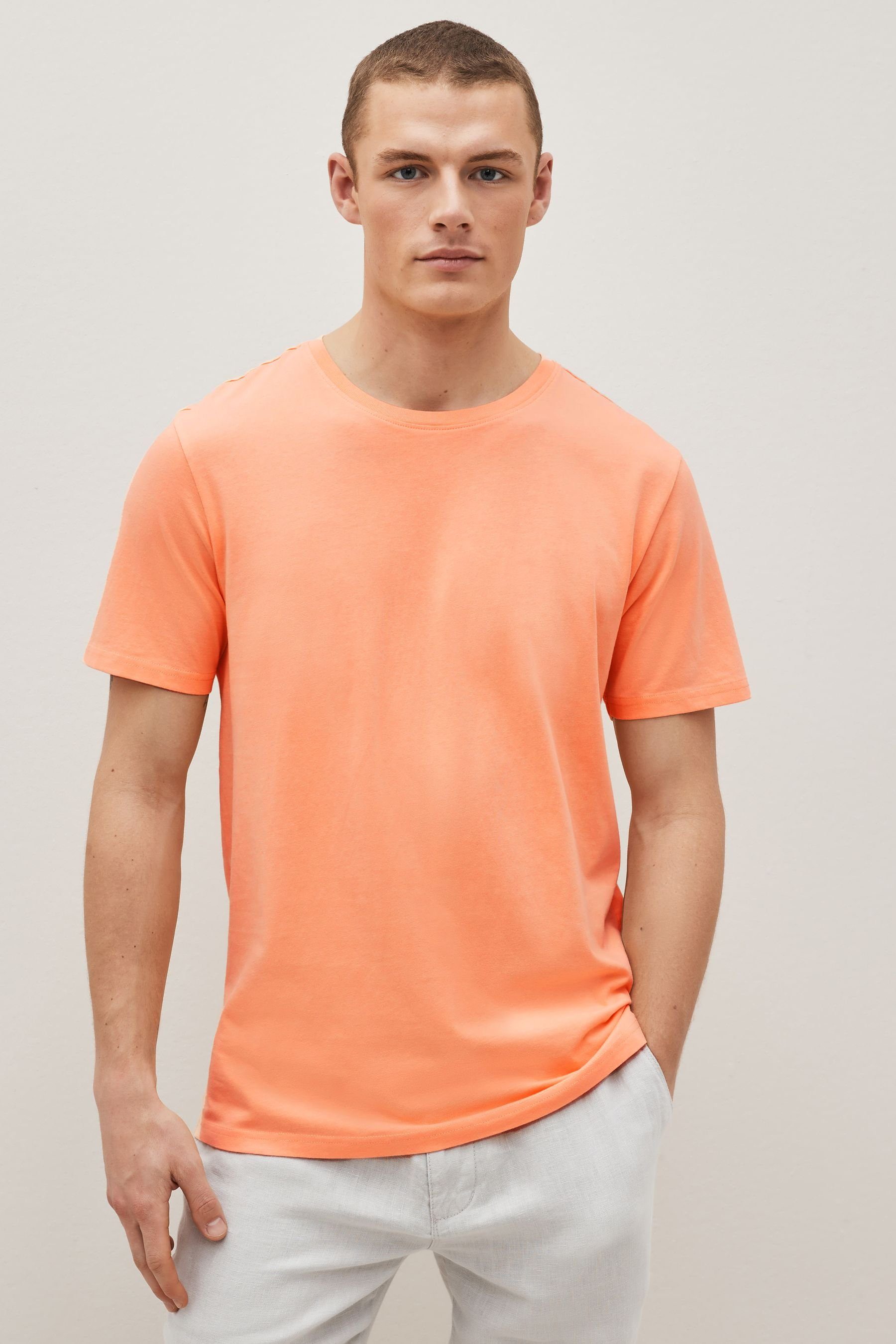 Next T-Shirt Essential T-Shirt mit Rundhalsausschnitt (1-tlg) Orange