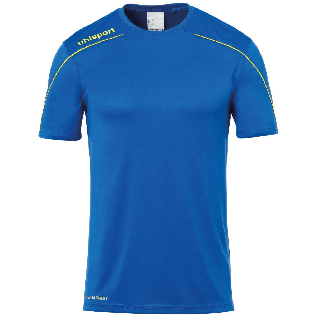 uhlsport T-Shirt Sport-Trikot Stream 22 (100% Polyester) azurblau/limonengelb Herren
