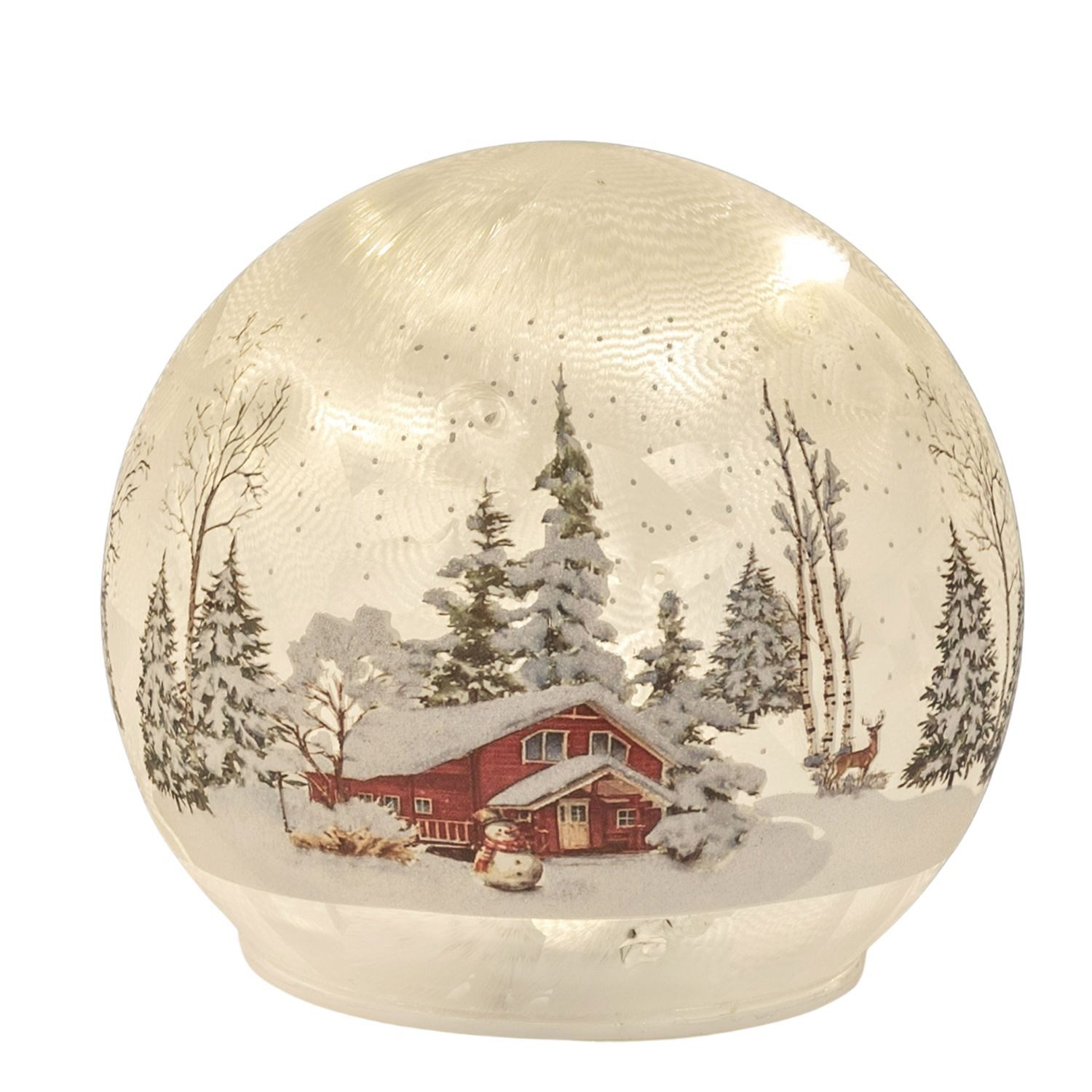 formano LED Kugelleuchte Winterlandschaft, LED, Drehend, mit Timer, Weiß, Winterlandschaft, H: cm