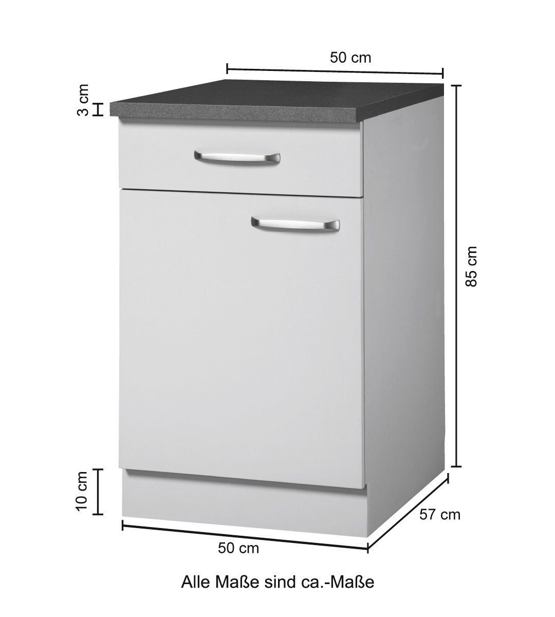 wiho Unterschrank Michigan Küchen anthrazit