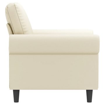 vidaXL Sofa Sessel Creme 60 cm Kunstleder