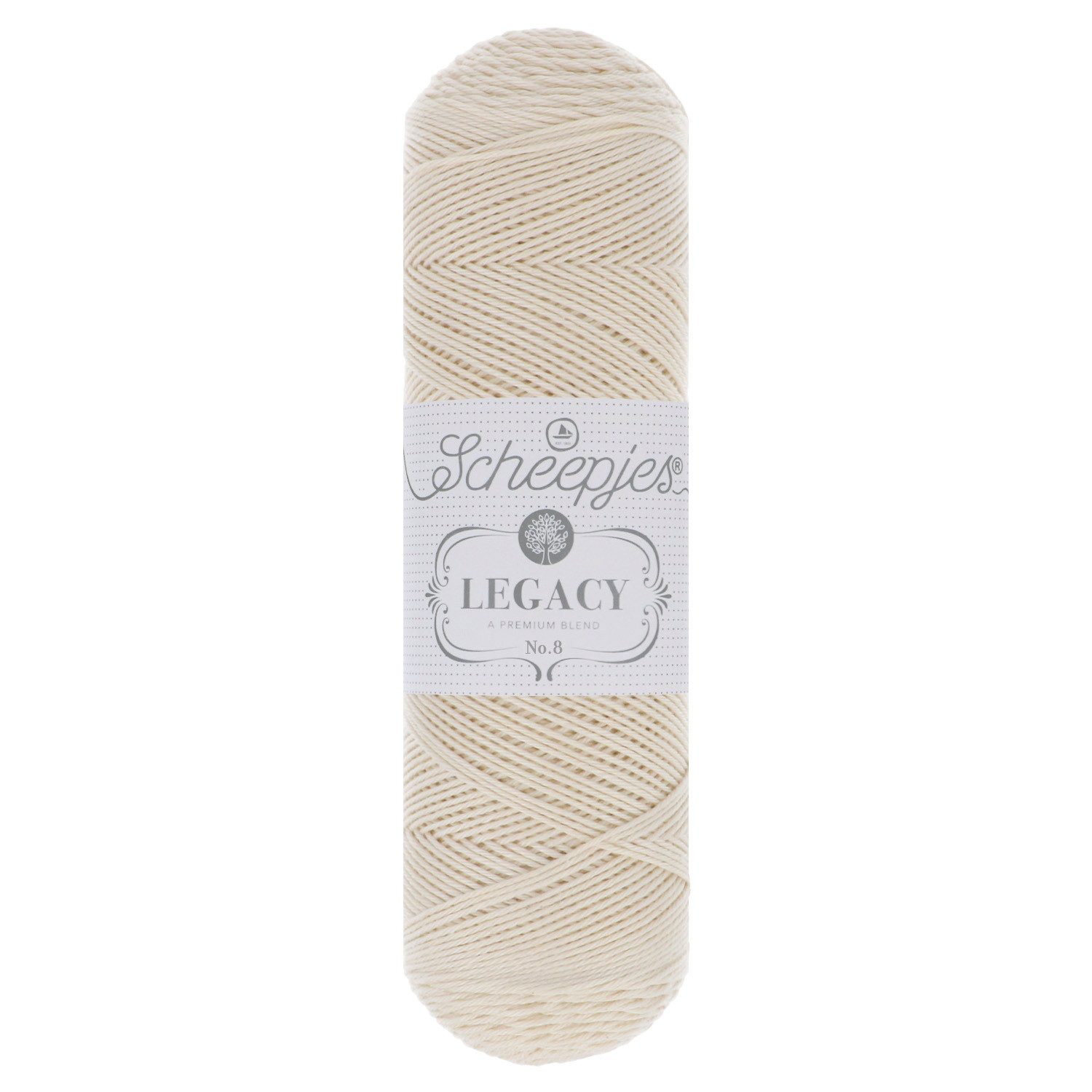 Scheepjes 5 x SCHEEPJES LEGACY (BAUMWOLLE GLANZ) 089 Ecru 08 (100g/330m) Häkelwolle, Strickgarn,Baumwollgarn