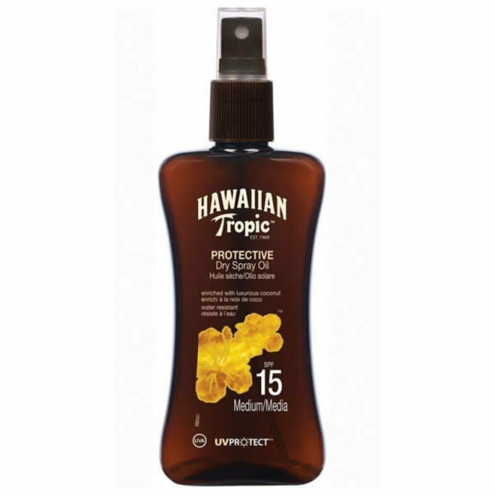 Hawaiian Tropic Sonnenschutzcreme Protective Dry Spray Oil Spf15 Medium 200ml