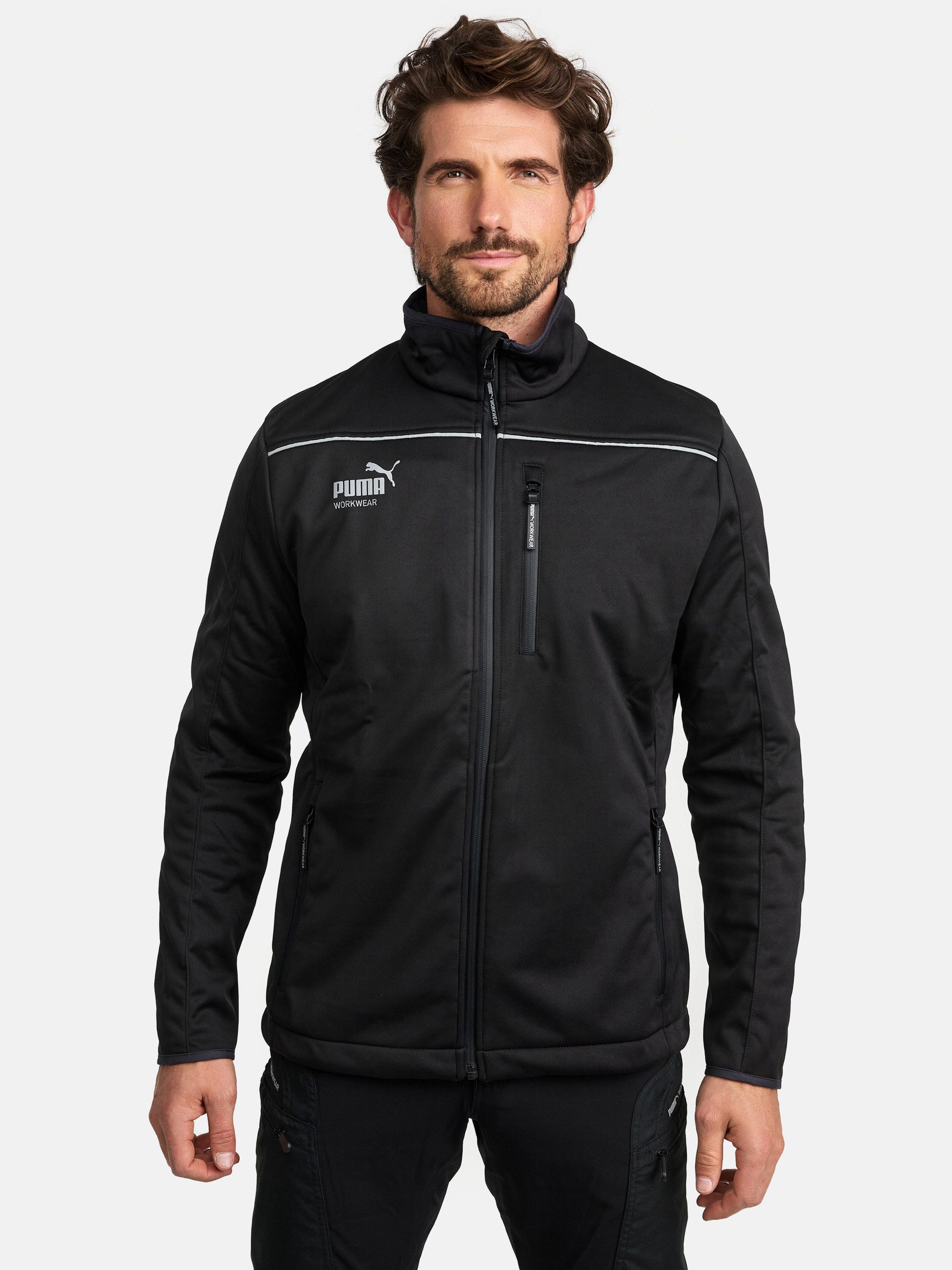 PUMA Workwear Softshelljacke ESSENTIALS Arbeitsjacke aus Drei-Lagen-Softshellgewebe