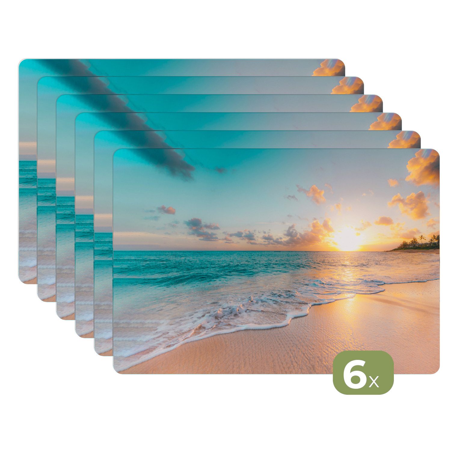MuchoWow Platzset Sonnenuntergang - Strand - günstig online kaufen