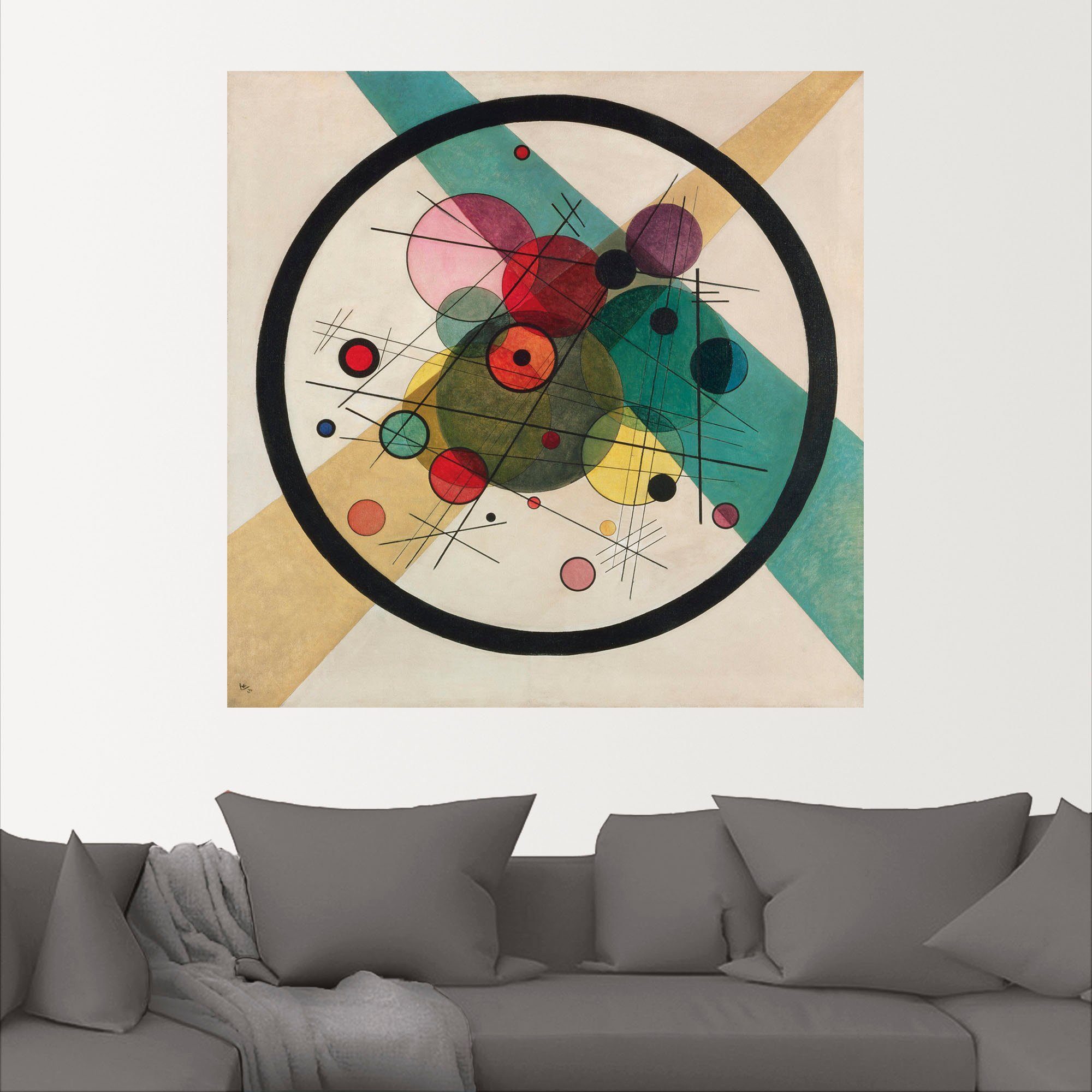 Artland Wandbild Kreise in einem Kreis. 1923, Muster (1 St), als Alubild,  Leinwandbild, Wandaufkleber oder Poster in versch. Größen | Poster