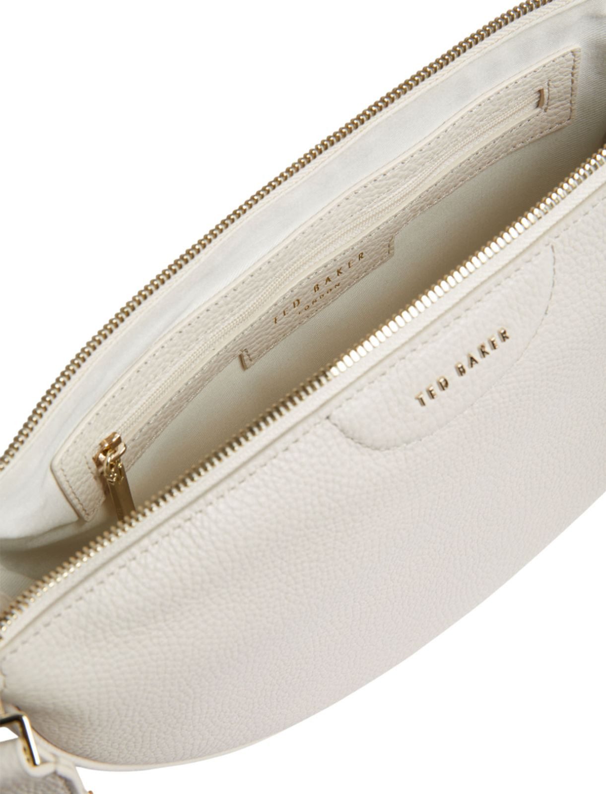Ted Baker Umhängetasche Essina Webbing Leather Half Moon Crossbody Bag, aus echtem Rindsleder