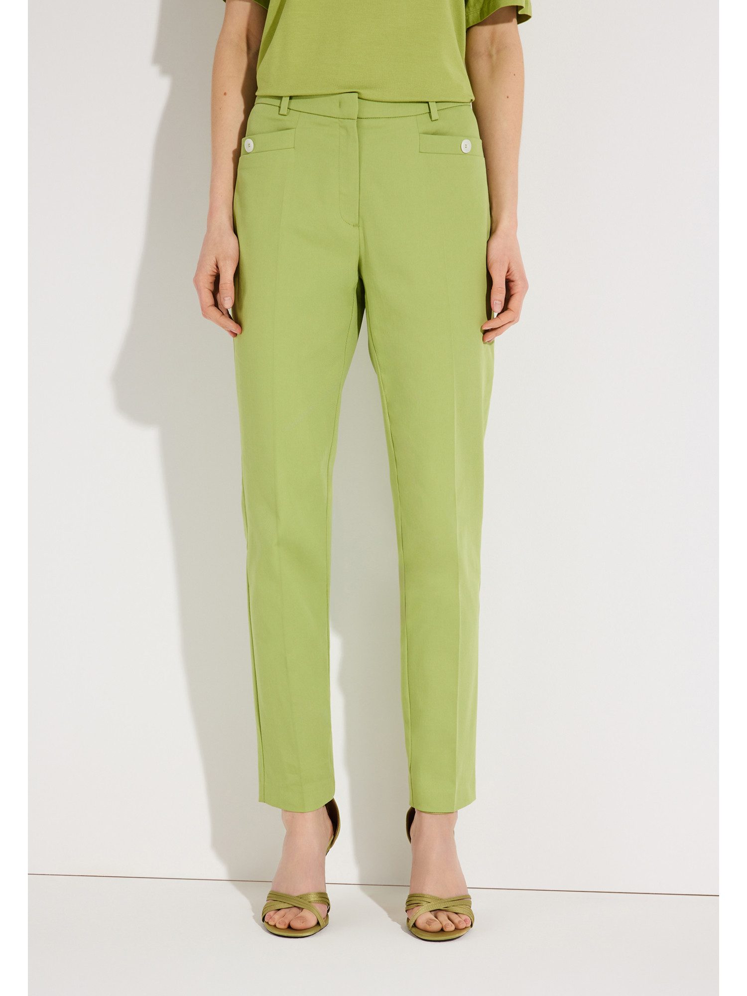MORE&MORE Stoffhose schmale Baumwollmix-Hose günstig online kaufen