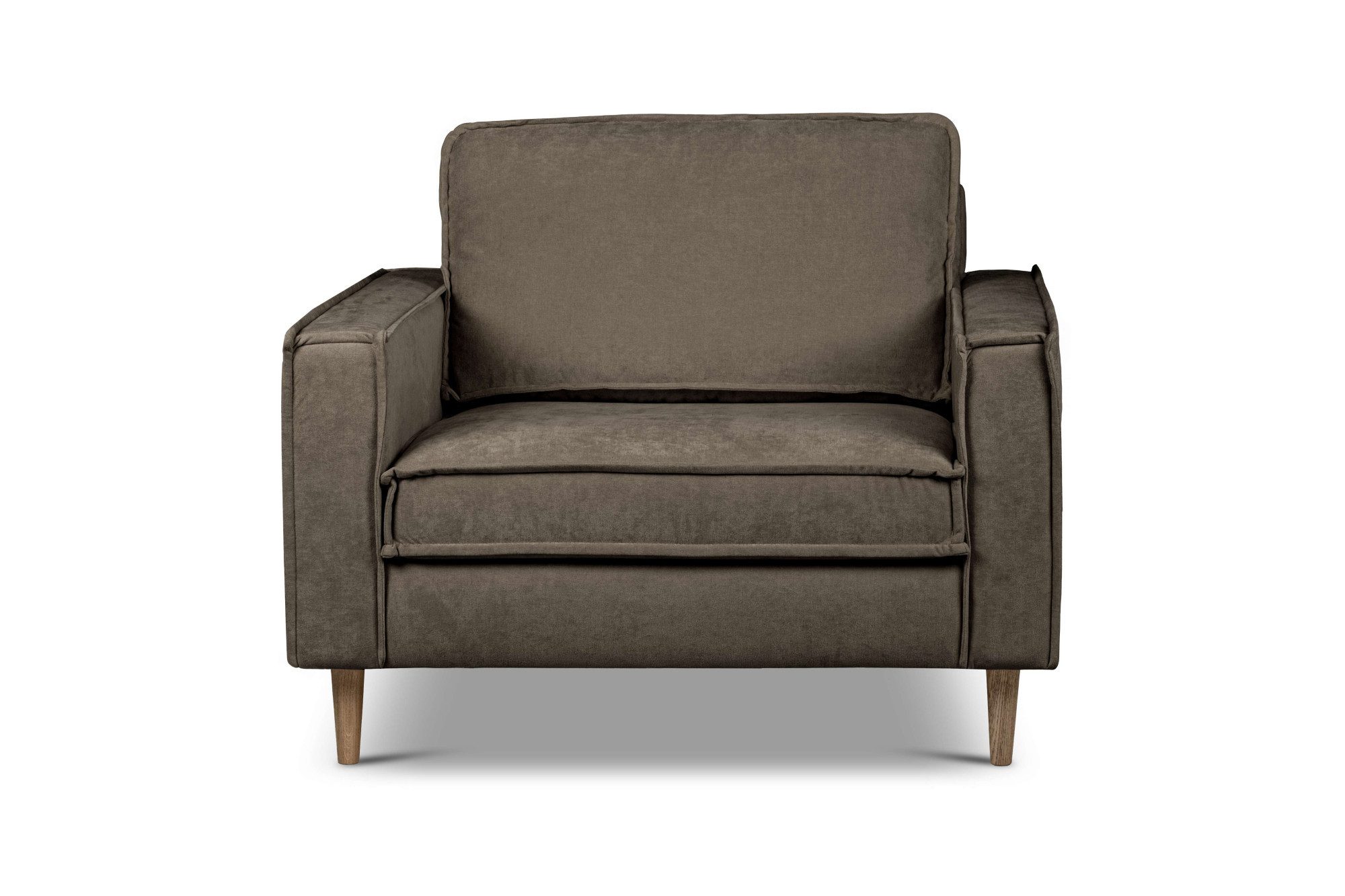 Home affaire Loveseat Pinto Skandi 105 cm, Chenille, Struktur, mit Keder, Massivholzfüße Eiche geräuchert