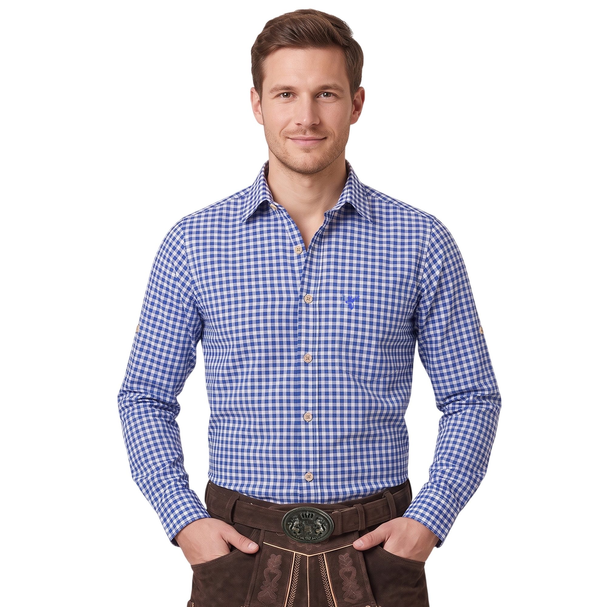 German Wear Trachtenhemd GW120x Trachtenhemd Langarm hemd Trachtenmode Hemd