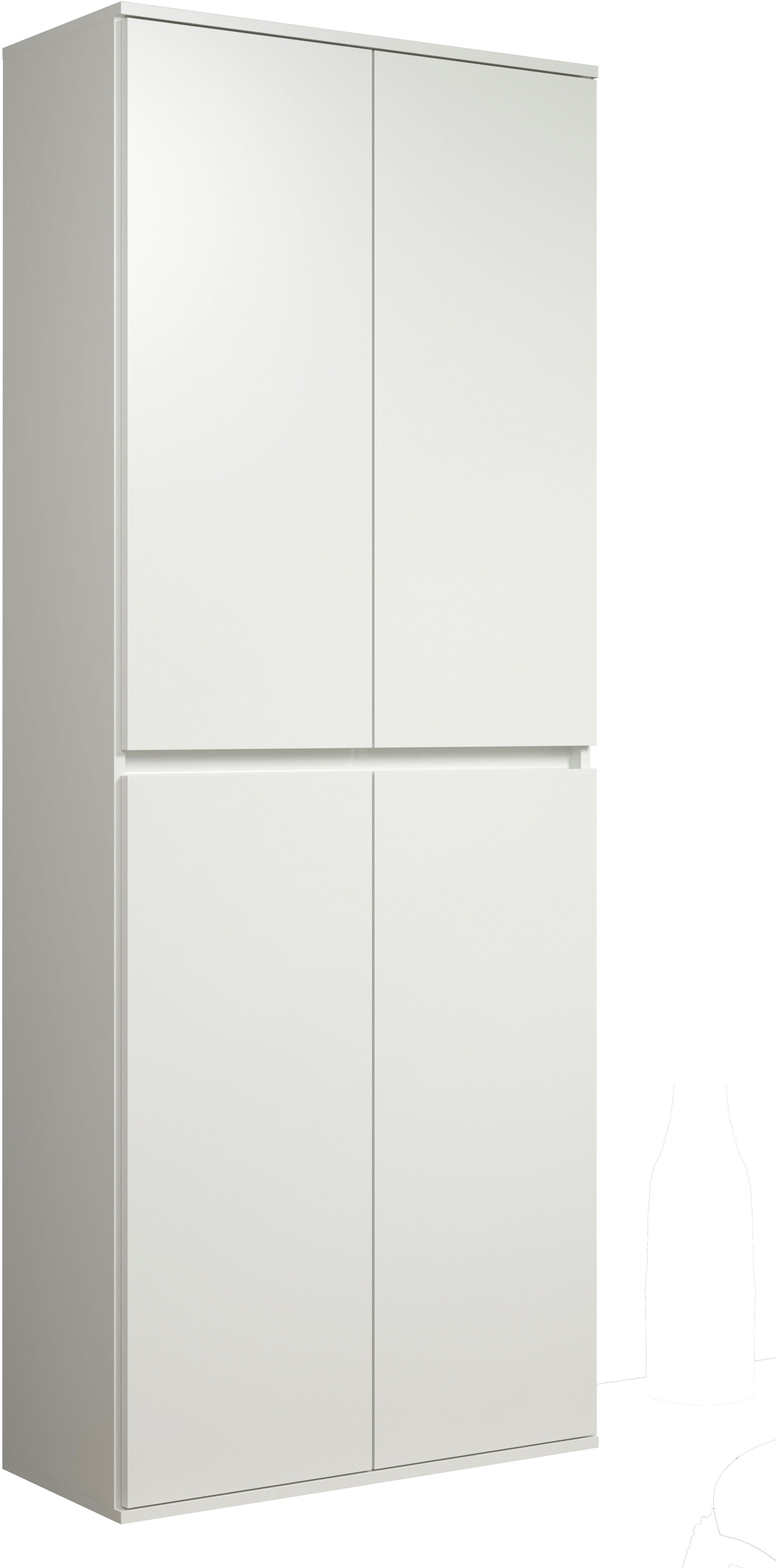 Home affaire Mehrzweckschrank Novara Mehrzweckschrank mit Kleiderstange - (B/T/H) nach Wahl 37-74/34/191 cm