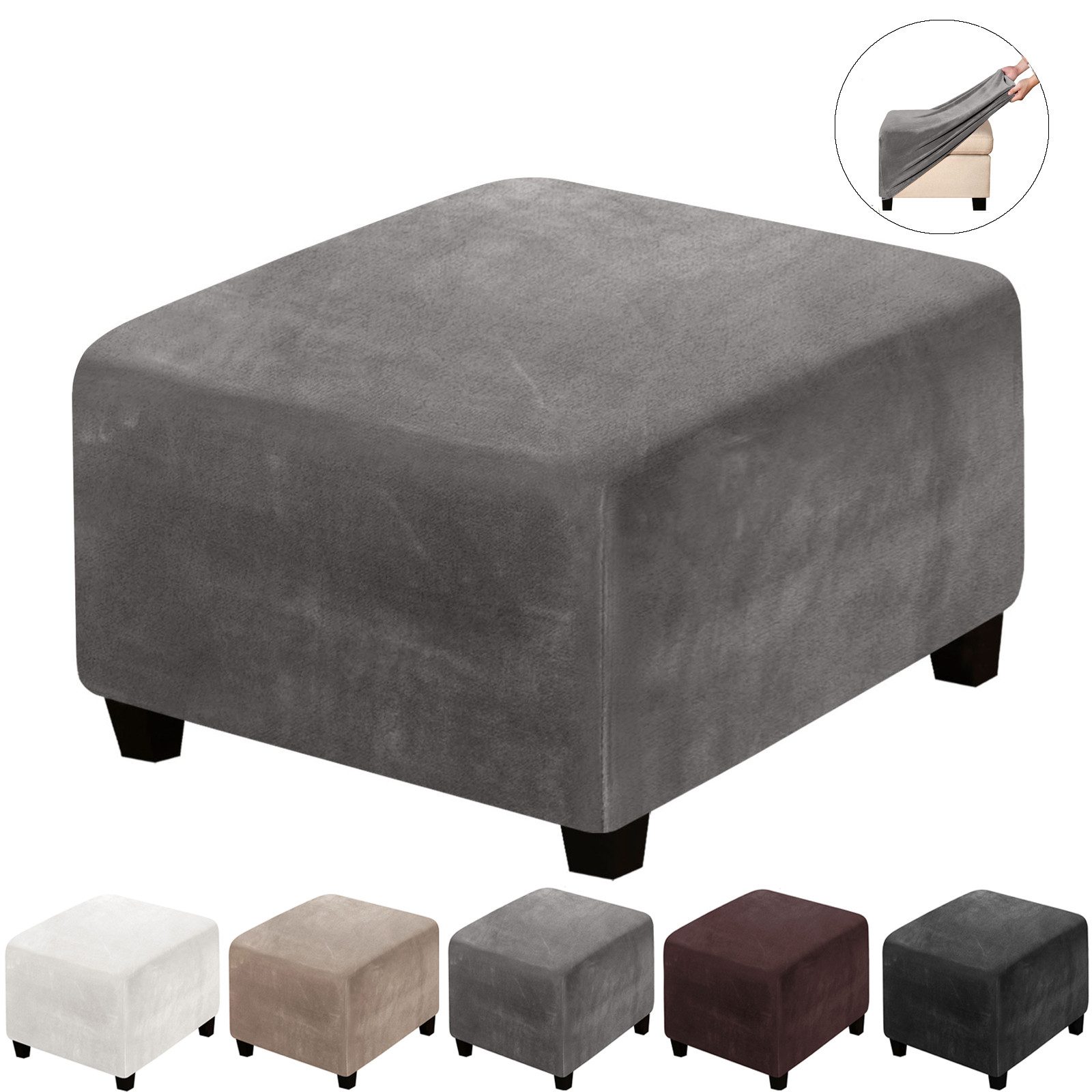 BTTO Stuhlhusse Hockerbezug Sofahusse Stretch Bezug Schonbezug Hocker Sofah günstig online kaufen