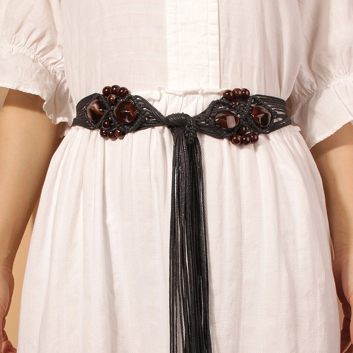 zum Taillengürtel Binden,Damen Ledernachbildun(Boho-Stil) aus XDeer Taillengürtel weicher black Taillengürtel gürtel