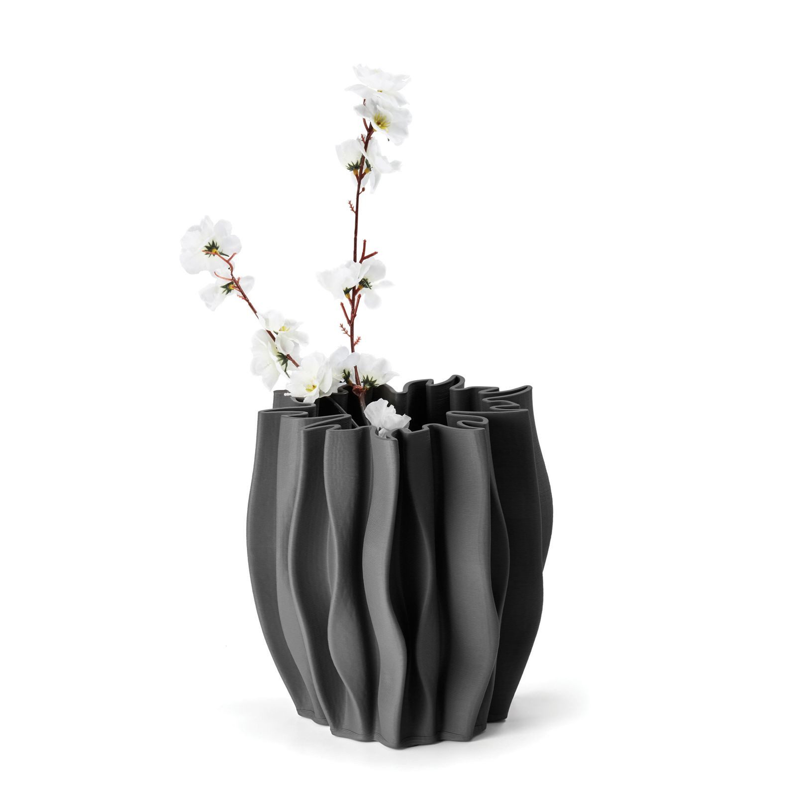 PHILIPPI Dekovase, PHILIPPI Vase 3D Druck SERENEE dark grey