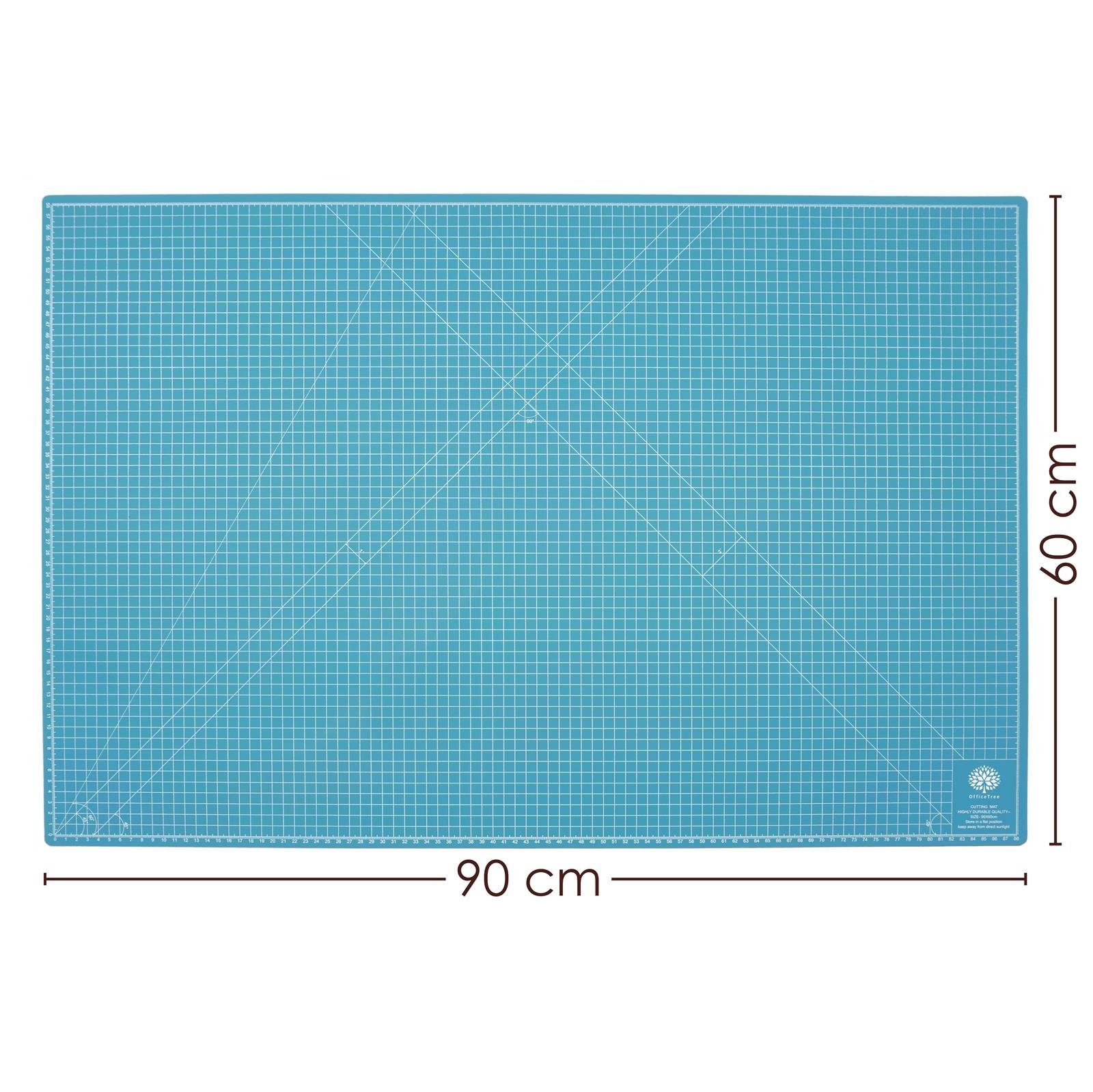 OfficeTree Schneideunterlage OfficeTree® Schneidematte blau - 90x60 cm (A1), 90 x 60 cm selbstheilend