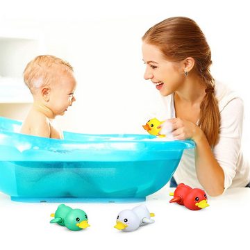 SOTOR Badespielzeug Badespielzeug Badewannenspielzeug Wasserspielze Ente für Baby,Badewan (1-tlg), Spielzeug Kinder Aufziehspielzeug Schwimmbad Pool