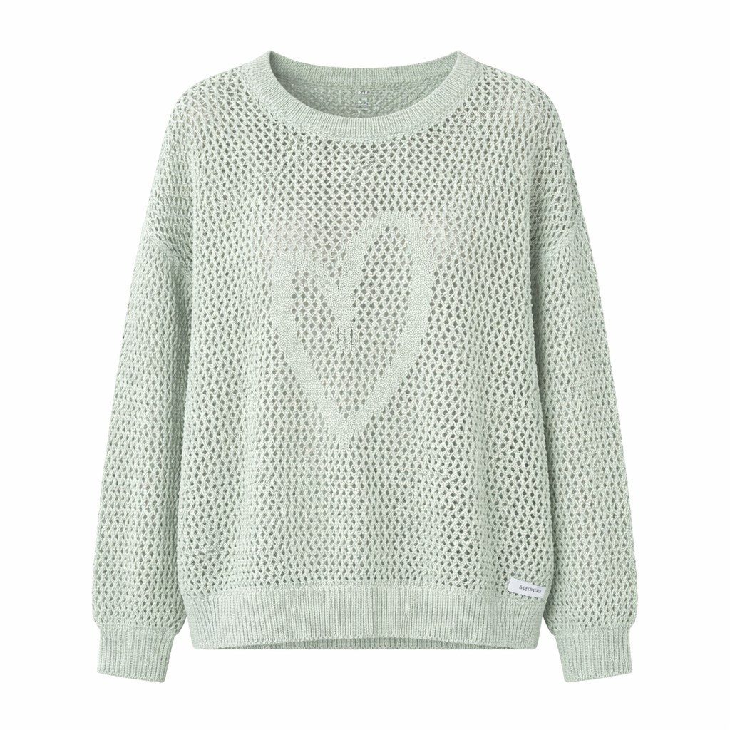 Kleinigkeit Strickpullover Open Heart Crewneck