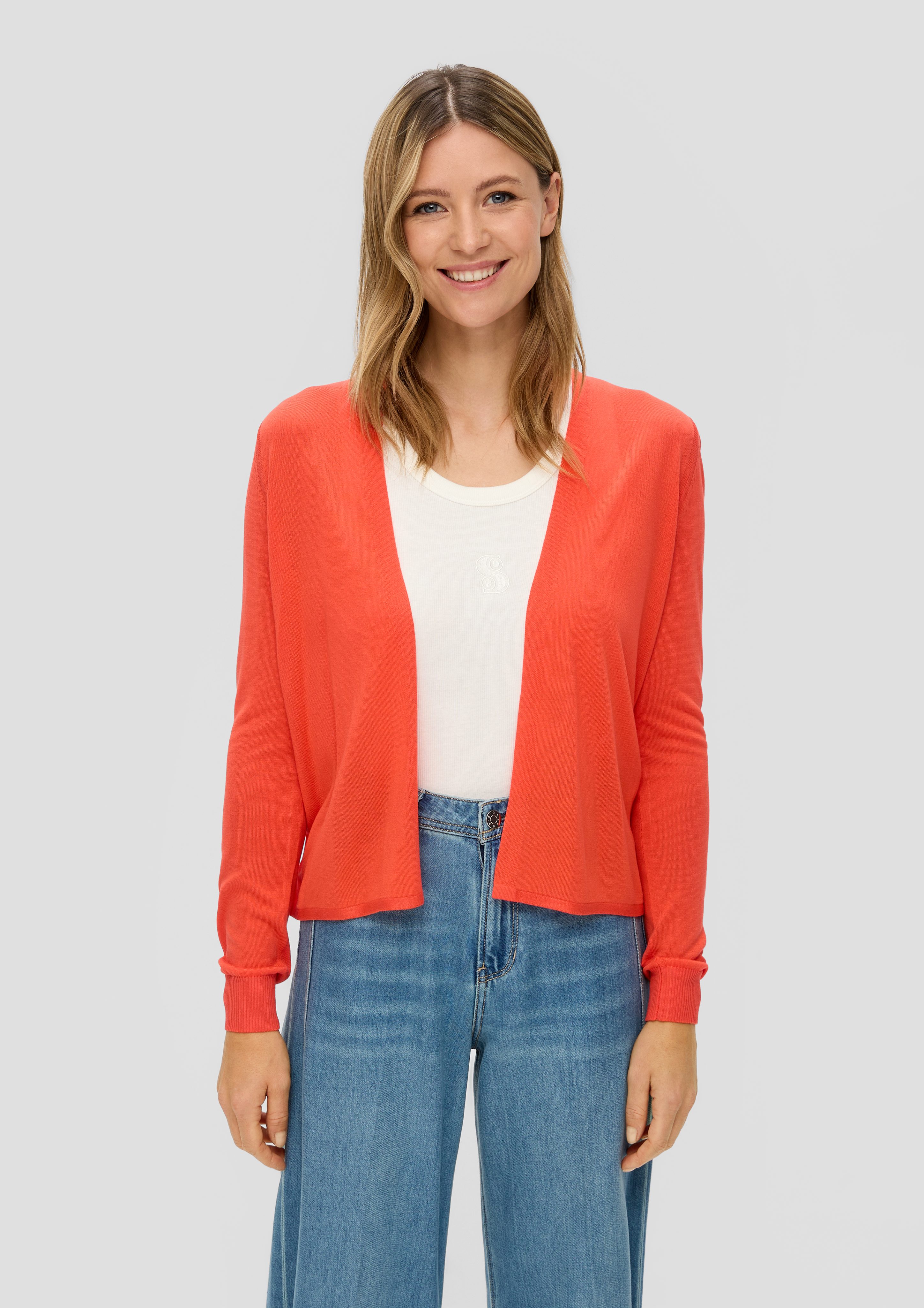 s.Oliver Strickjacke Feinstrick-Cardigan aus reiner Viskose günstig online kaufen