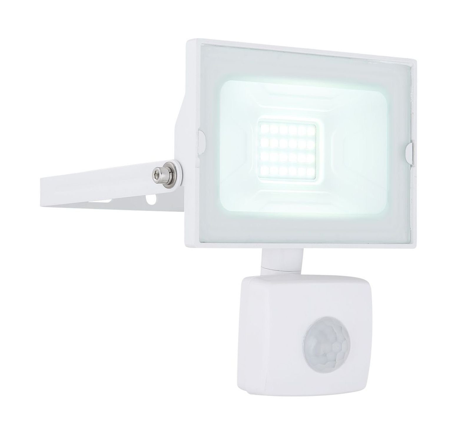 GLOBO LIGHTING Außen-Wandleuchte Wandleuchte außen LED Bewegungsmelder Außenwandleuchte Strahler, spritzwassergeschützt, Bewegungsmelder: 2-8 Meter / 110° Grad, Lebensdauer LED: 20000 h, schwenkbar, LED fest integriert, Kaltweiß, Außenwandlampe