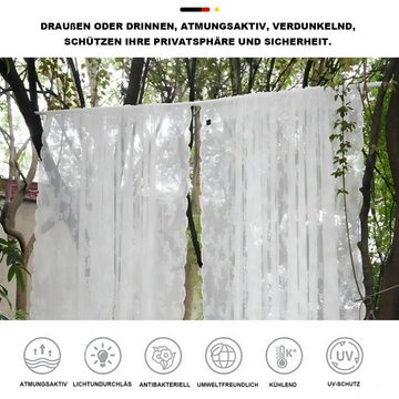 Gardine Gardinen Weiß Transparent Spitze Vorhang mit Stangentaschen, MAGICSHE, (1 St), 1 Paneele