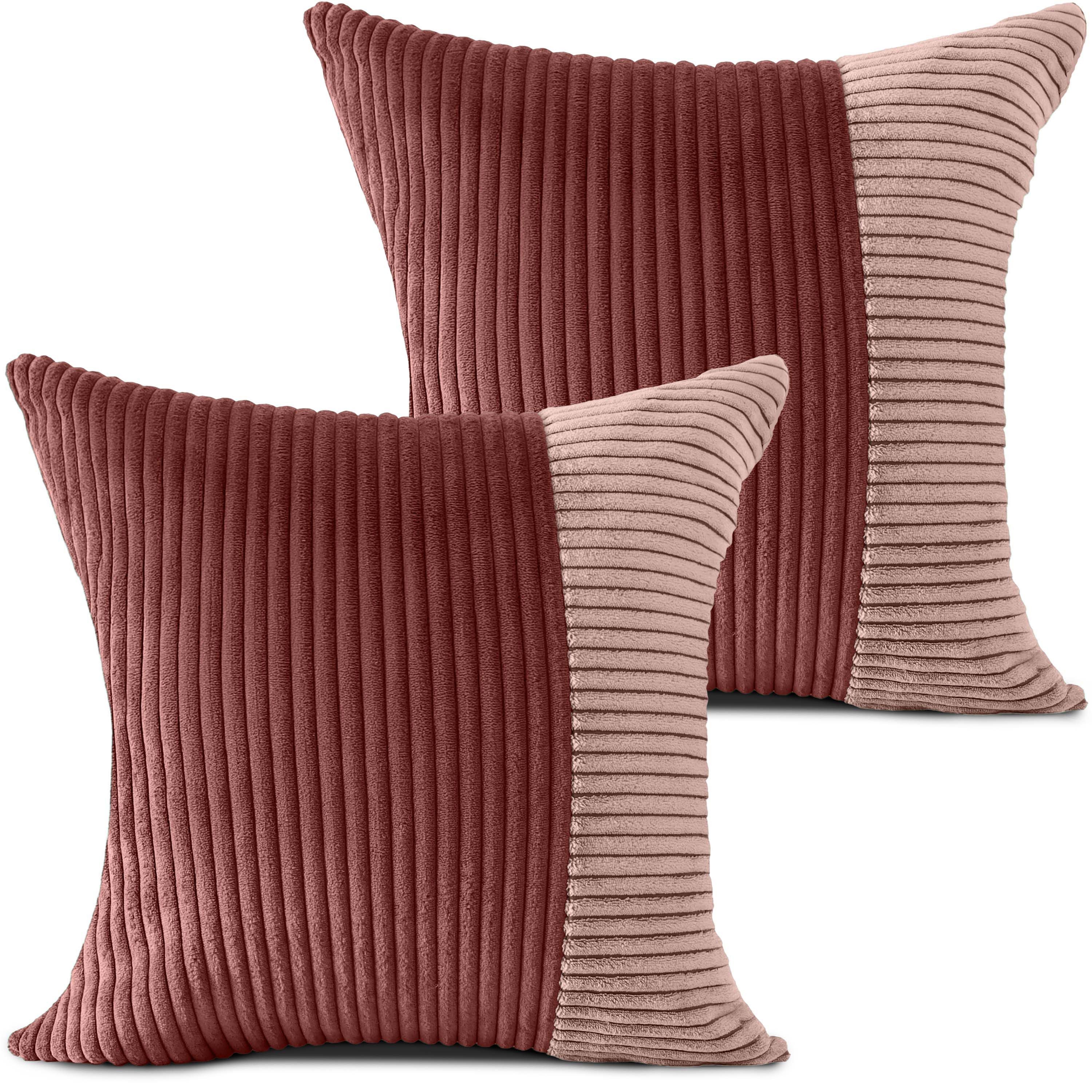 Amilian Dekokissen 2er Set - Kissen mit Füllung & Bezug - Zierkissen Set 2 günstig online kaufen