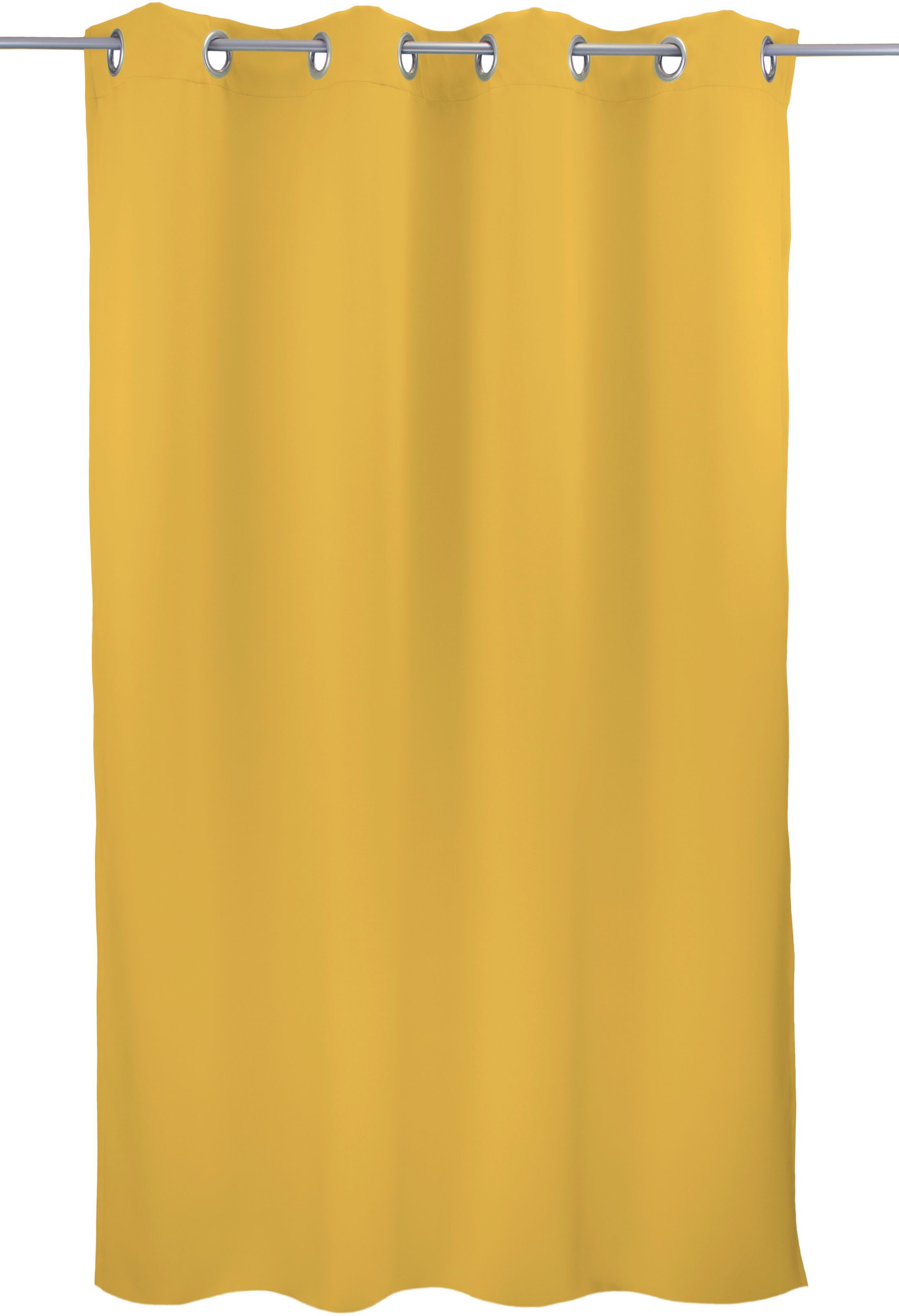 Vorhang Leon1, VHG, Ösen (1 St), verdunkelnd dottergelb