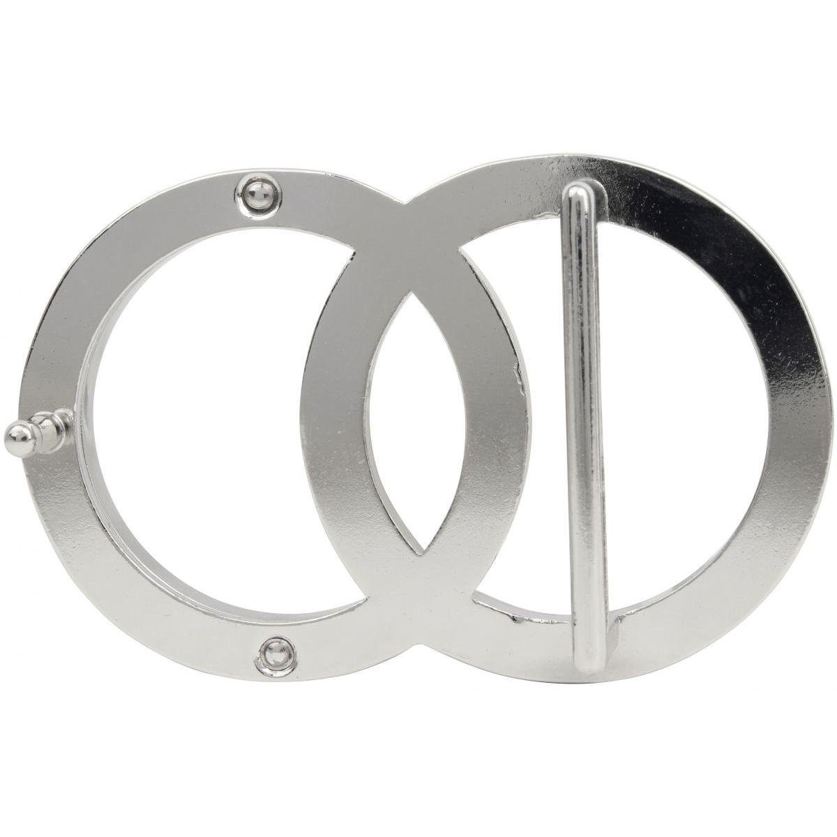 BELTINGER Gürtelschnalle Rings 4,0 Buckle - Wechselschließe bis glänzend Gürtelschließe Silber 40mm Gürtel cm 