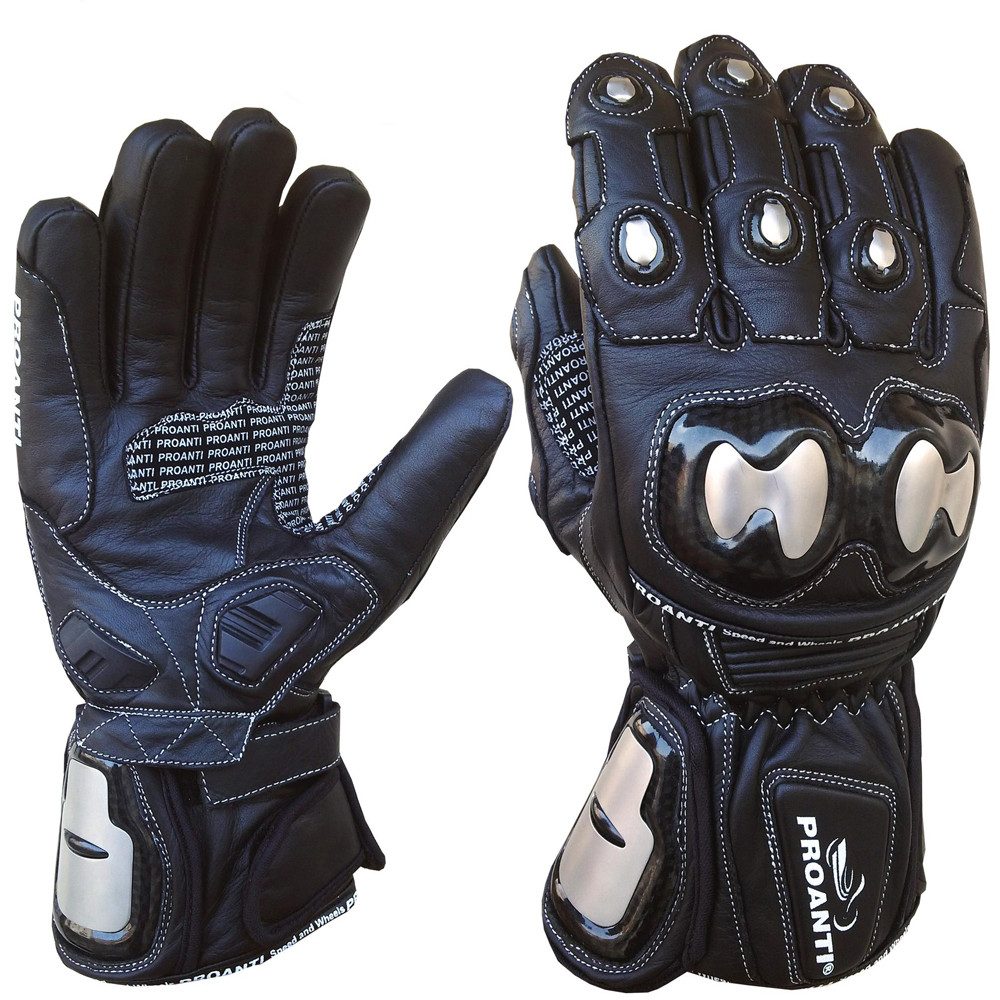 PROANTI Motorradhandschuhe Regen Winter Race Leder Motorrad Handschuhe - Warm & Sicher