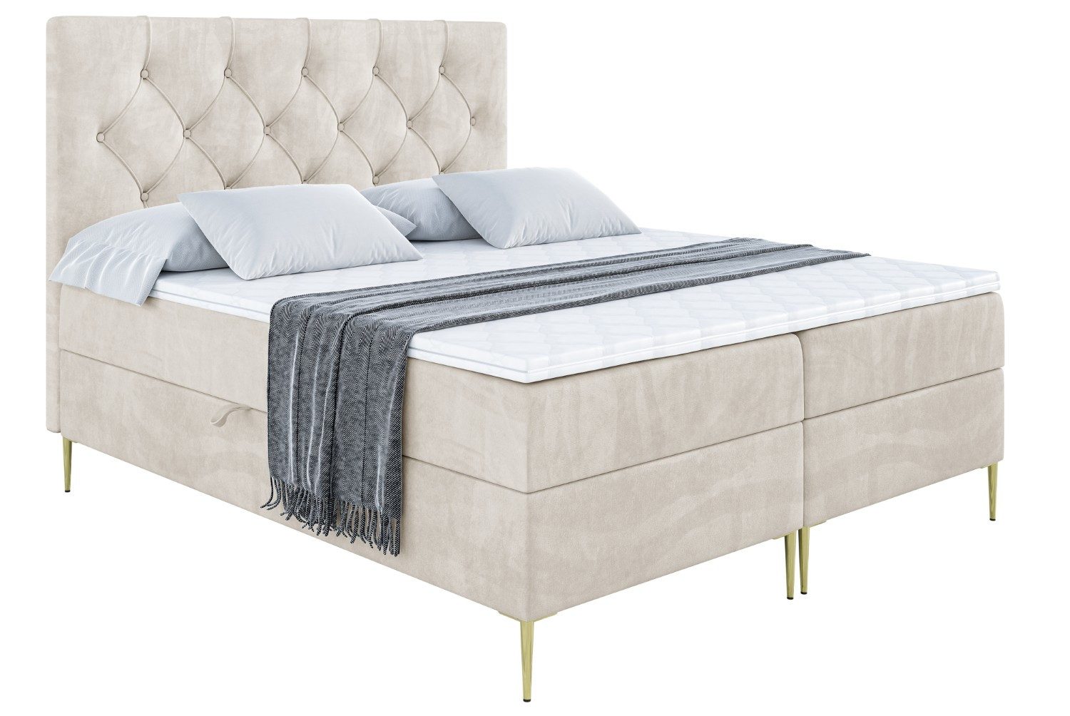 ALTDECOR Boxbett MIRAGE-F (Multipocket-Matratze H4, H3 Matratze Bonellfederung, Topper, Kopfteil)