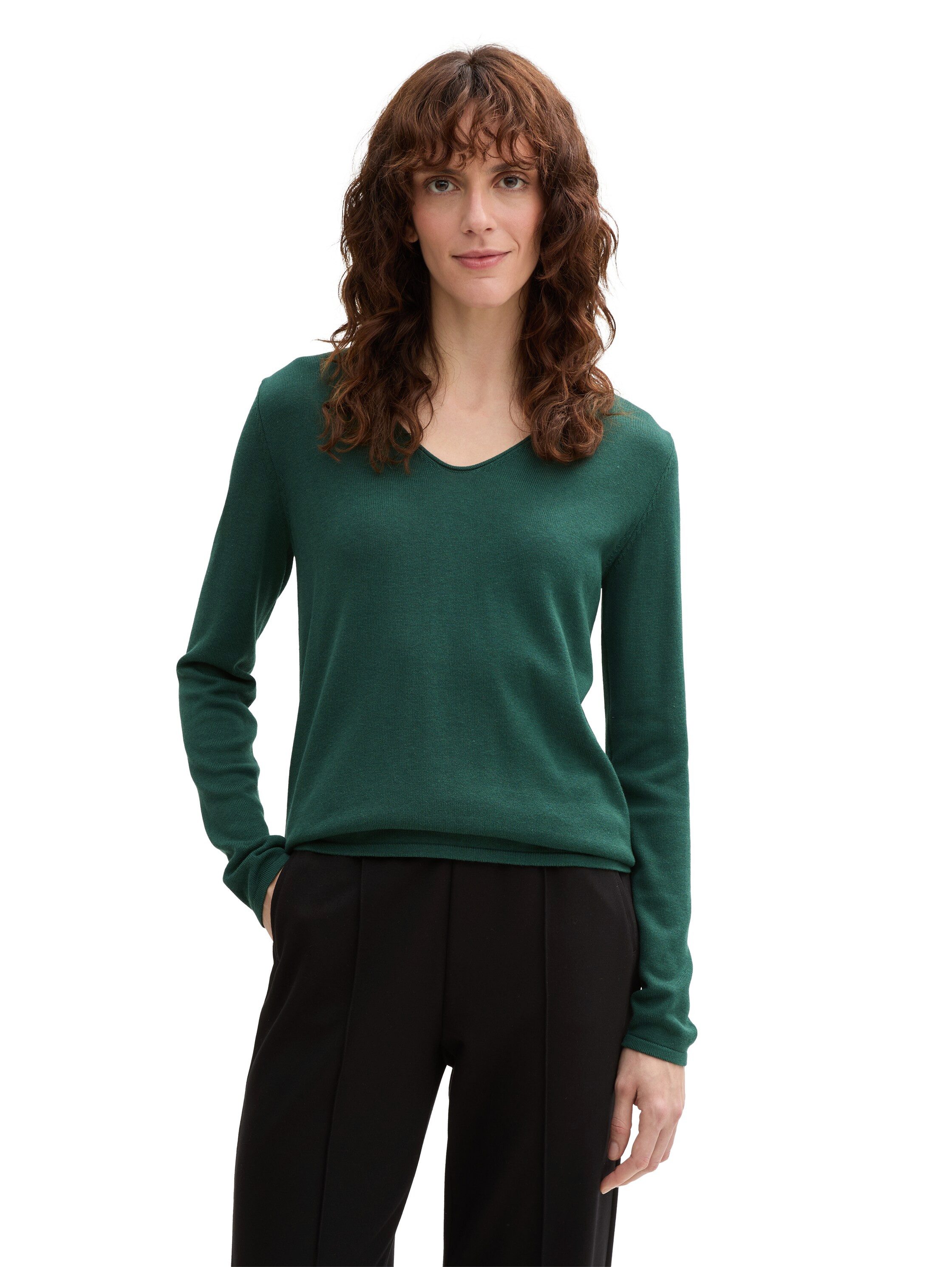TOM TAILOR V-Ausschnitt-Pullover