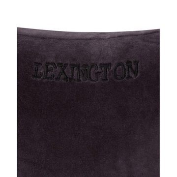 Kissenhülle LEXINGTON Kissenhülle Striped Organic Cotton Velvet Gray Beige (30x40), Lexington