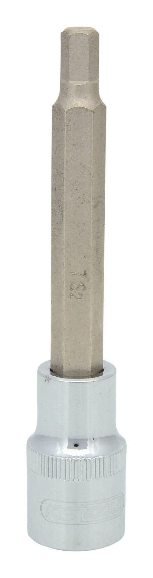 KS Tools Sechskant-Bit CHROMEplus, 1/2" Stecknuss Innensechskant, lang, 7 mm