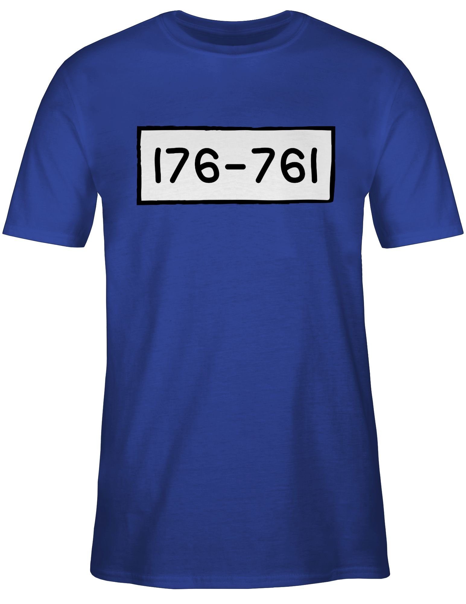 Panzerknacker Nummern 03 & T-Shirt Royalblau Fasching Karneval Shirtracer