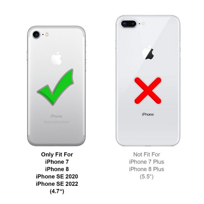 CoolGadget Handyhülle Magnet Case Handy Tasche für Apple iPhone SE 3. Generation 4 7 Zoll Hülle Klapphülle Slim Flip Cover für iPhone SE 2022/2020 Schutzhülle GB11990