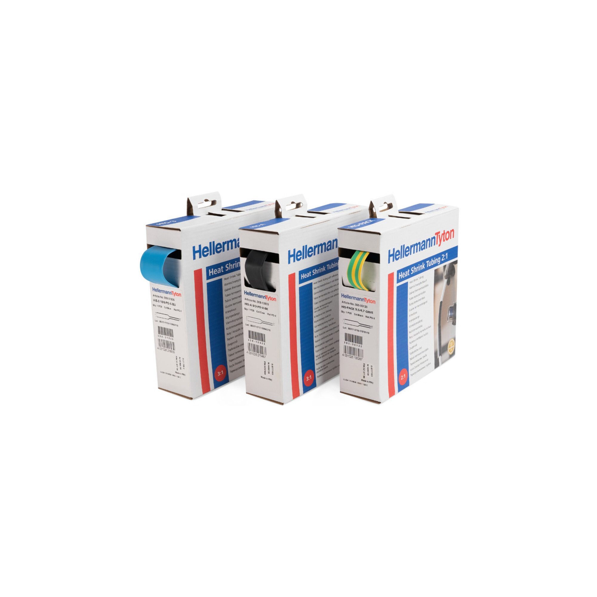 HellermannTyton Schrumpfschlauch HIS-3-1,5/0,5-PEX-BK – 3:1, 10 M, Ø 1,6 Mm, Schwarz, Für Isolation Und Kennzeichnung