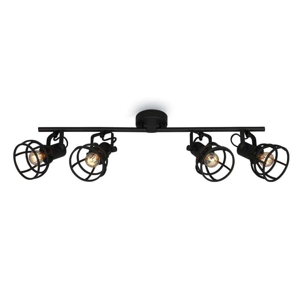 Briloner Leuchten LED Deckenleuchte 2669-045, ohne Leuchtmittel, 2700K - Extra-Warmweiß, Deckenlampe Vintage dreh- und schwenkbar (4x E14 max. 25W)