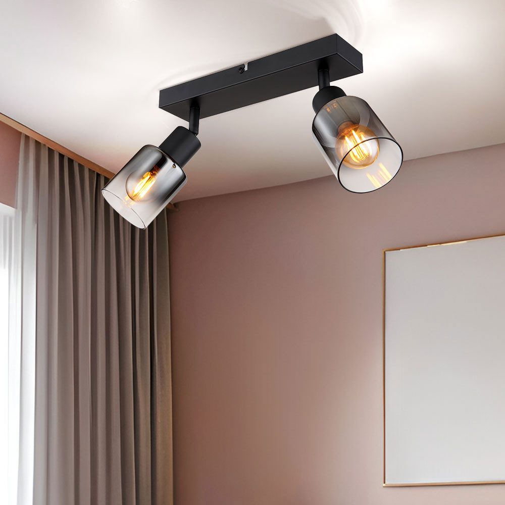 GLOBO LIGHTING Deckenspot, Leuchtmittel nicht inklusive, Deckenleuchte Deckenlampe Spotlampe Wohnzimmerleuchte Glas