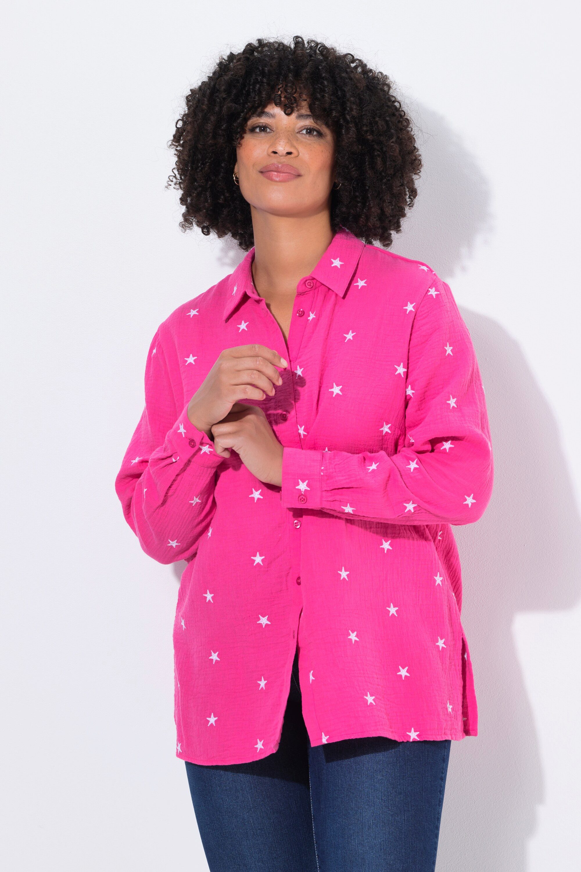 Angel of Style Hemdbluse Musselin-Bluse oversized günstig online kaufen
