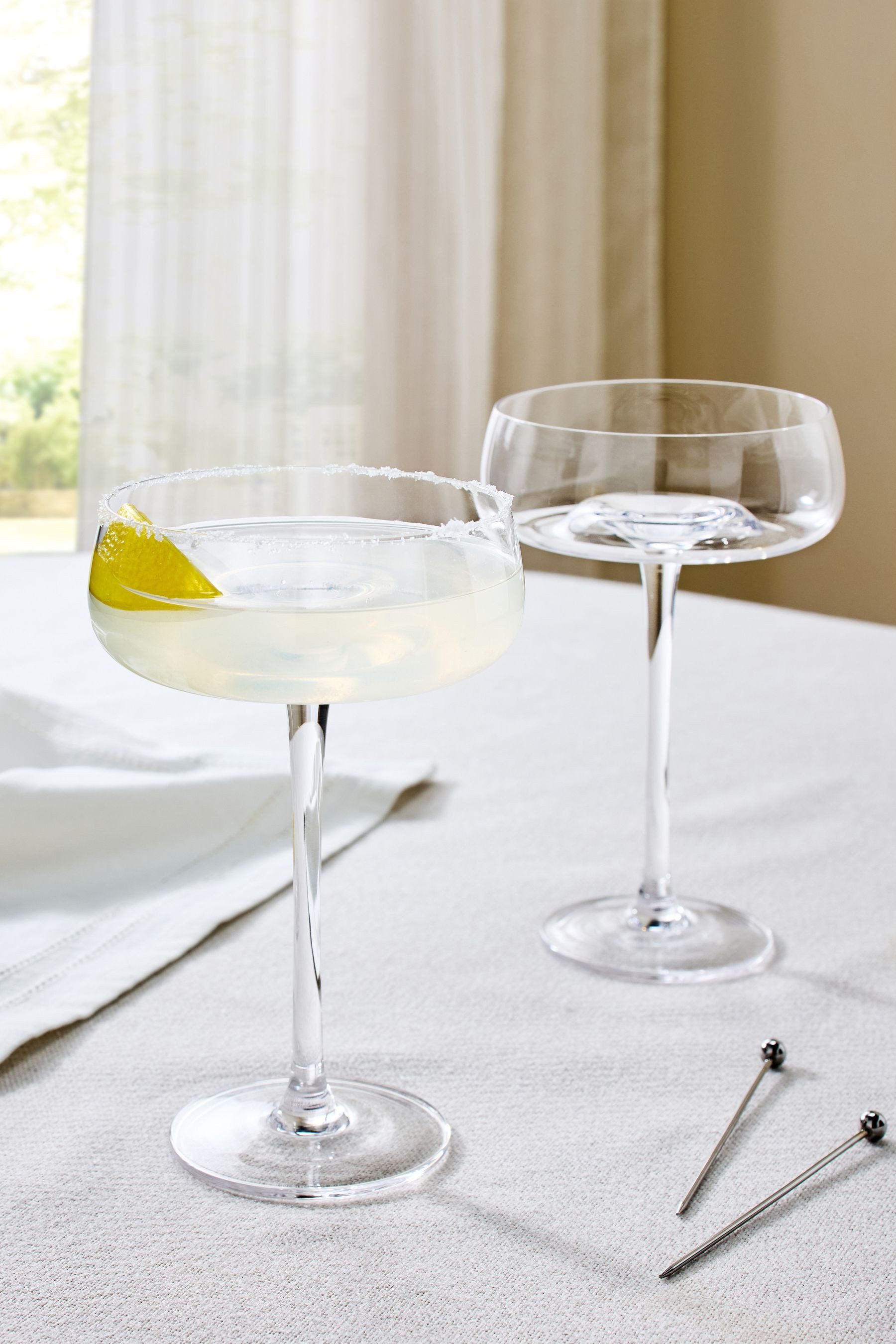 Champagnerglas 2er-Set konisch zulaufende Sektschalen