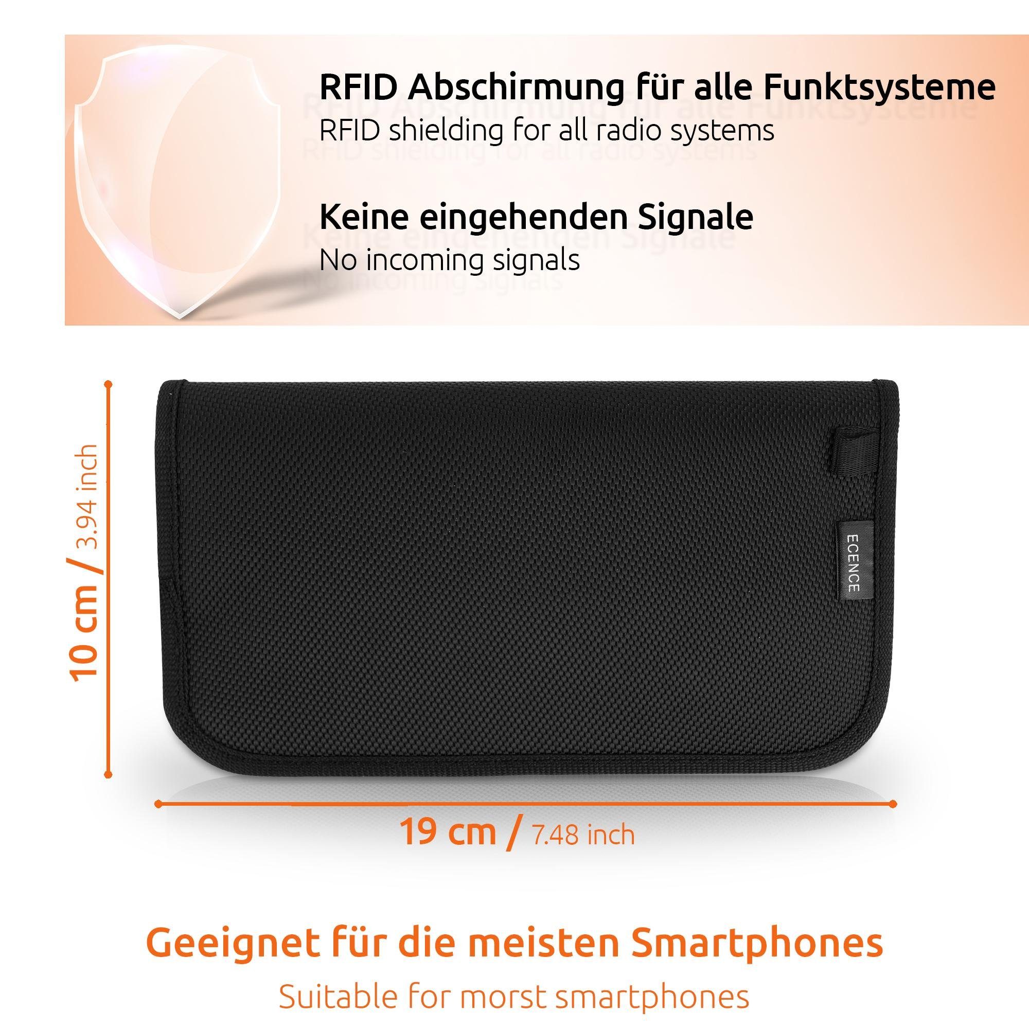 ECENCE Handytasche Handy Smartphone (1-tlg) 1x Strahlenschutz-Tasche RFID