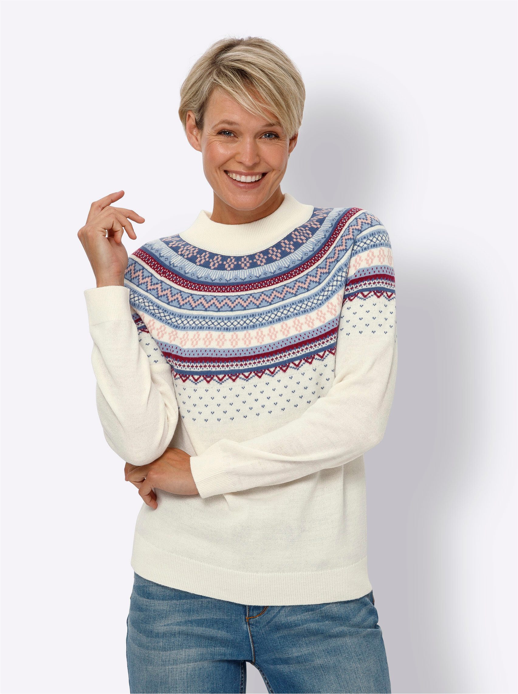 Sieh an! Strickpullover Norwegerpullover günstig online kaufen
