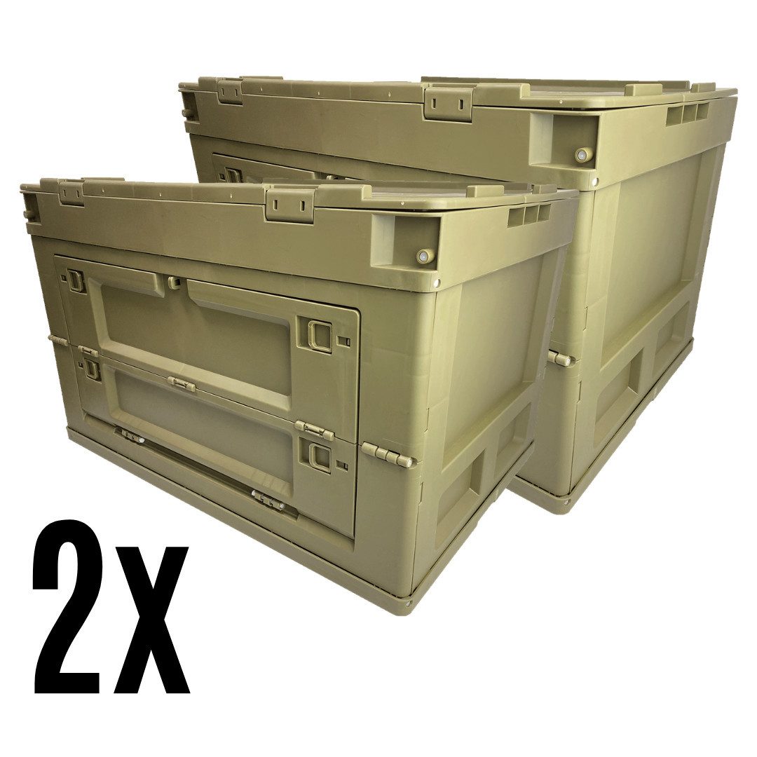 Berger & Schröter Faltbox Outdoorbox, Multibox, Kunststoff PP, Größe L, Fassungsvermögen ca. 60 l, Stapelbar