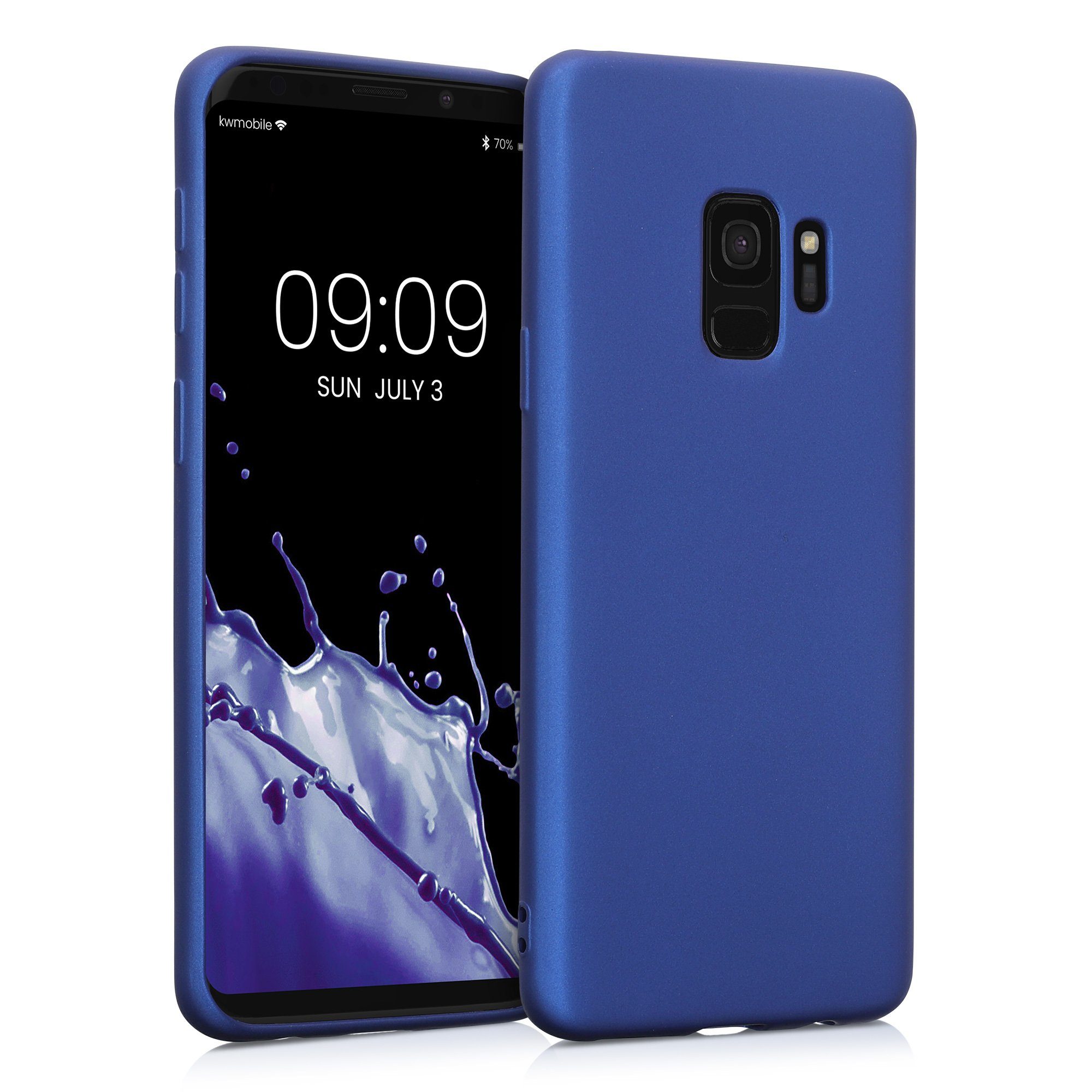 kwmobile Handyhülle Handyhülle für Samsung Galaxy S9 Hülle, Silikon Case metallisch schimmernd - Schutzhülle Cover
