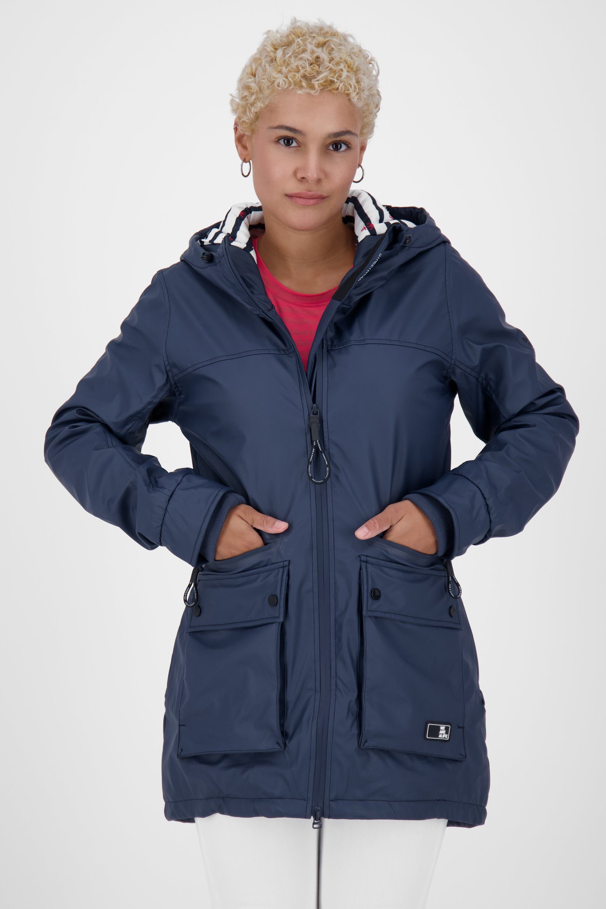 Alife & Kickin Langjacke AudreyAK A Rainstyle Coat Damen Langjacke, Übergangsjacke marine | Jacken