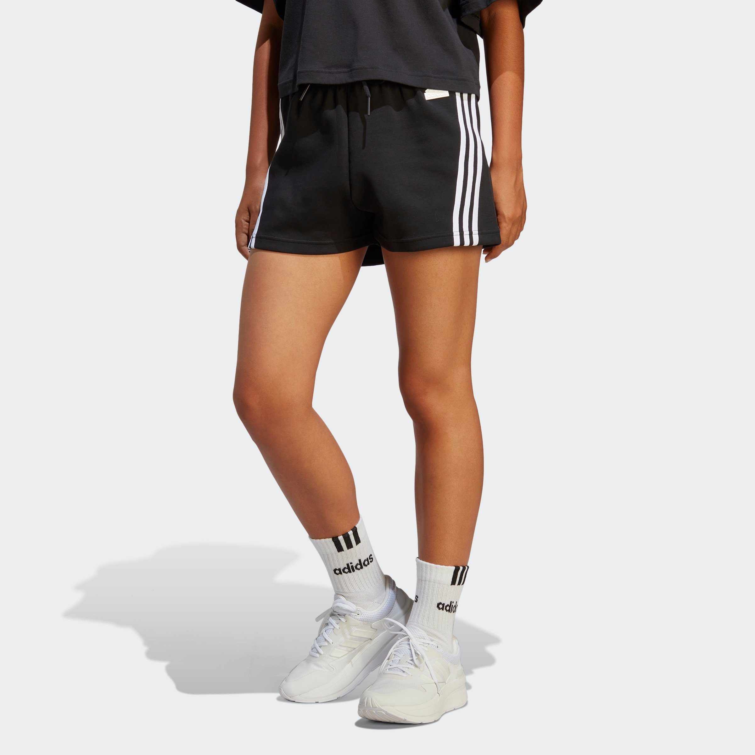 (1-tlg), Sportswear ICONS Shorts FUTURE Bund mittelhoher adidas 3-STREIFEN geschnitten; Regulär
