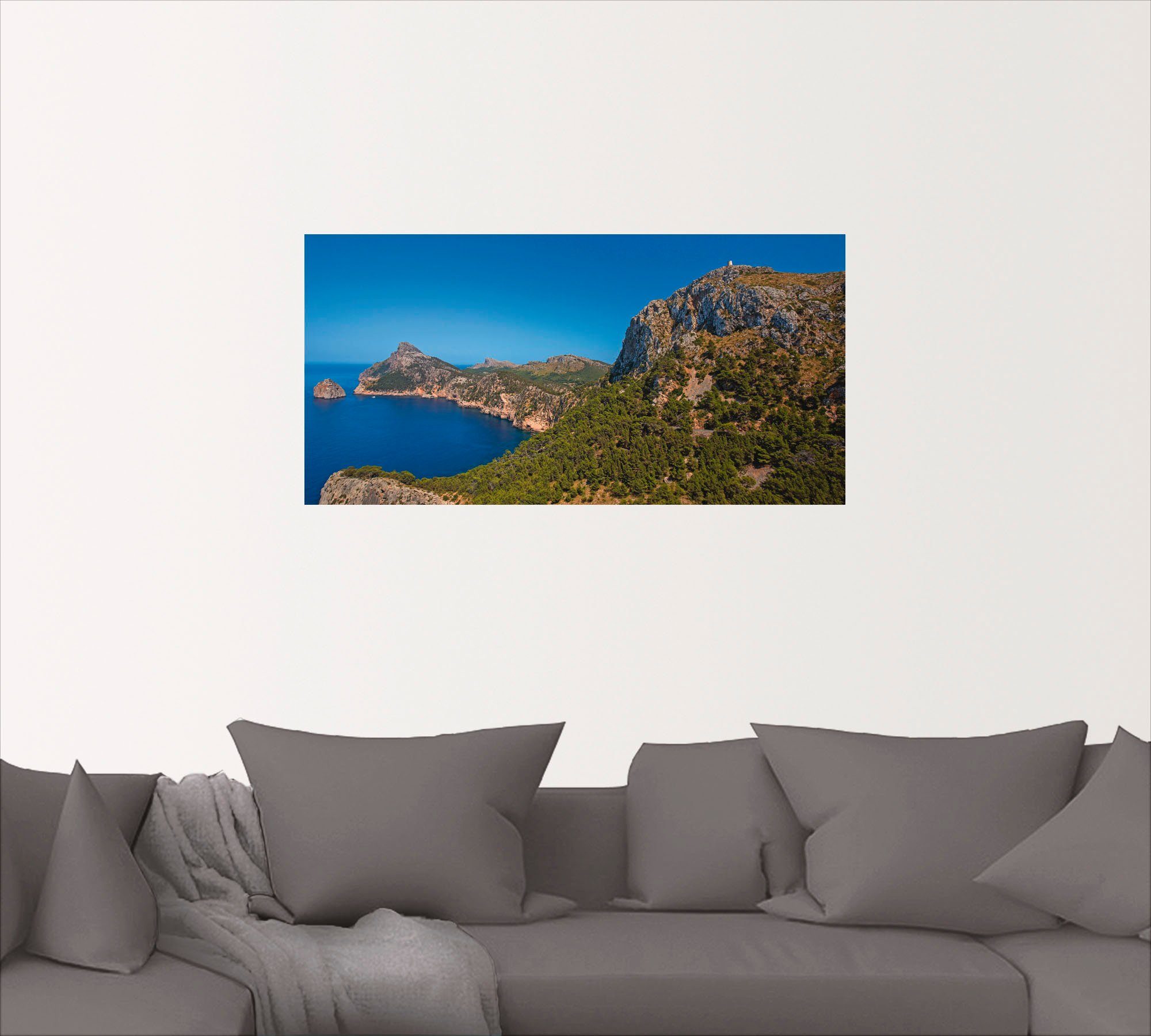 Artland Wandbild Mallorcas Küsten, St), Wandaufkleber in (1 Leinwandbild, oder versch. Größen Poster als Europa
